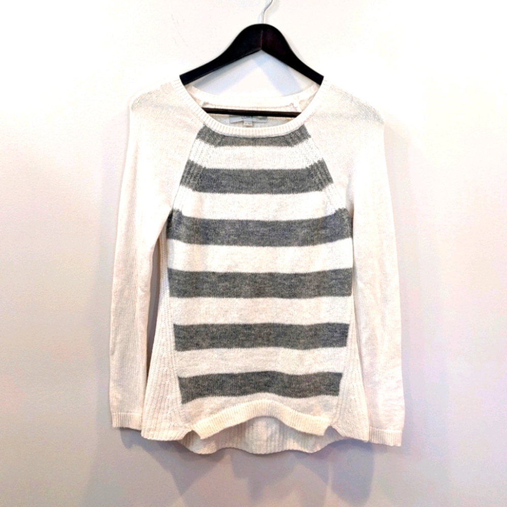 LOFT Creamy White & Warm Gray Sweater